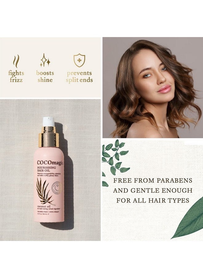 Cocomagic Nourishing Hair Oil | Promotes Healthy-Looking Hair | Restore Manageability, Add Silky, Glossy Shine | Paraben Free, Cruelty Free, Made in USA (3 oz) - Image 4