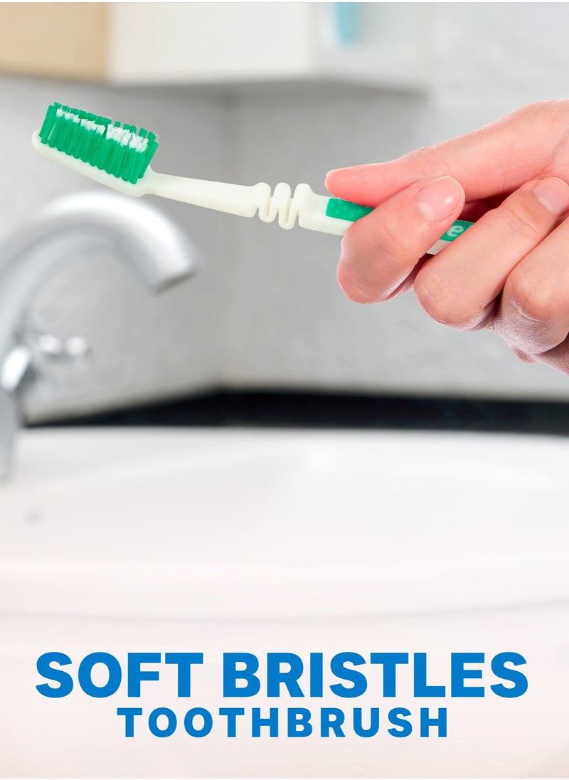 Shield Care - Shield Care Flex Manual Toothbrush Value Pack, Full Multi-Level Filaments, Soft Bristles for Deep Cleaning, Designed to Improve Gum Health, Ideal for Adults - 4 Count (Pack of 1) - Image 1