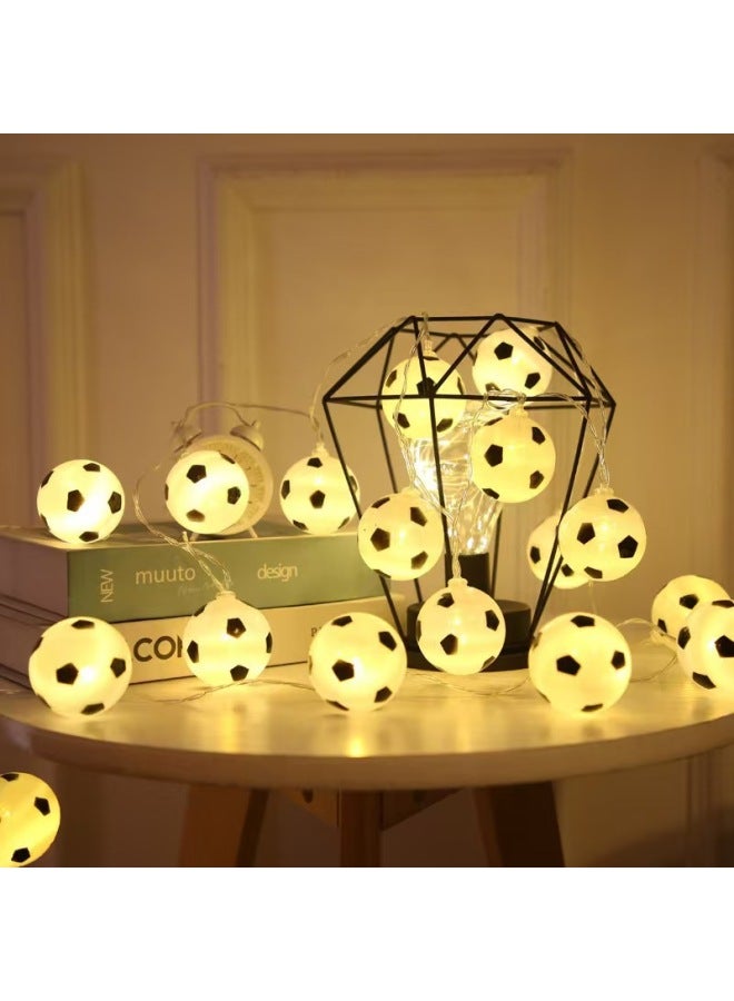 2026 World Cup Theme Scene Decoration Atmosphere Setup –Light color:Football warm light Power:1 6m lights usb model [always on] - Image 3