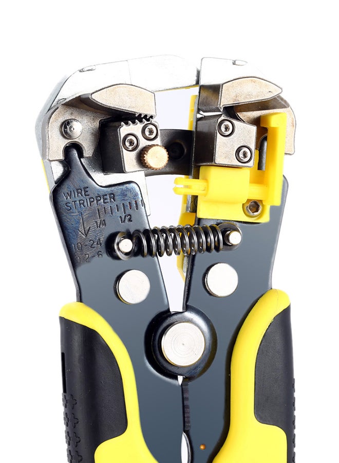 Multifunctional Adjustable Cable Wire Stripper Crimping Tool Yellow - Image 4