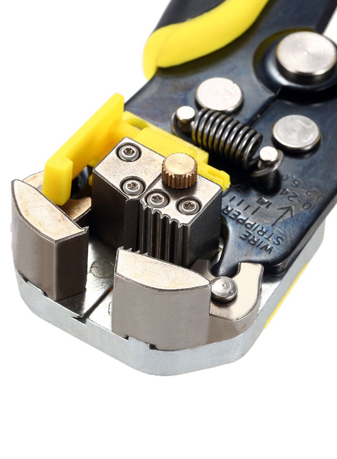 Multifunctional Adjustable Cable Wire Stripper Crimping Tool Yellow - Image 5