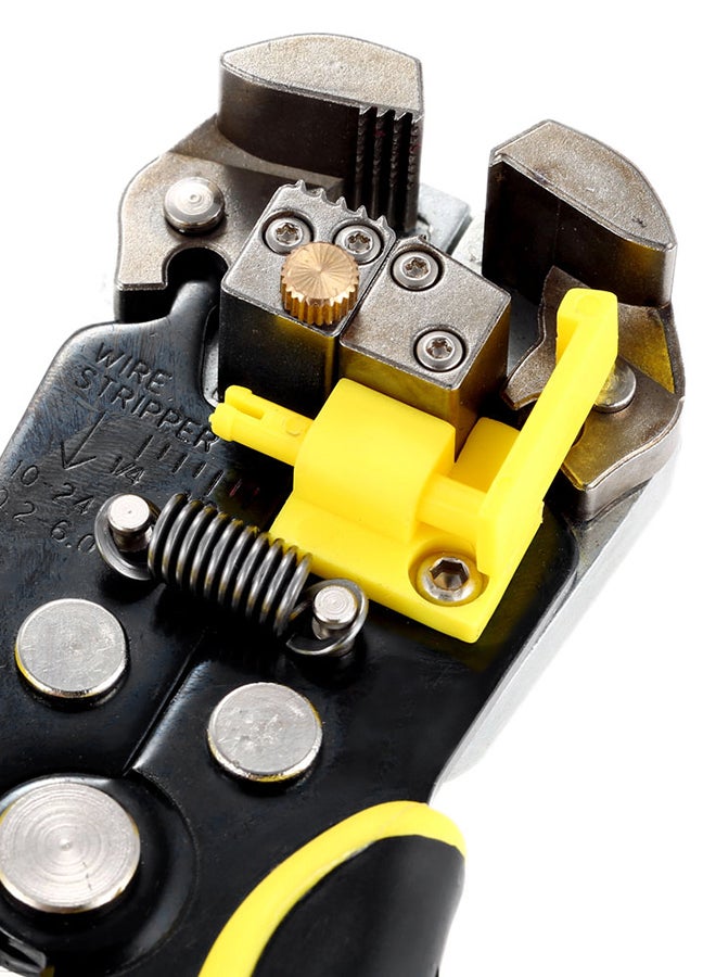 Multifunctional Adjustable Cable Wire Stripper Crimping Tool Yellow - Image 3