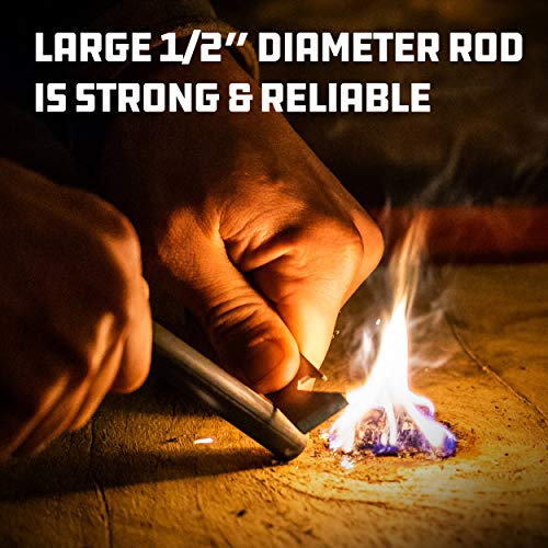 UCO Titan Fire striker Ferro Rod Fire Starting Survival Tool with Tether and Multitool, 20,000+ Strikes - Image 5
