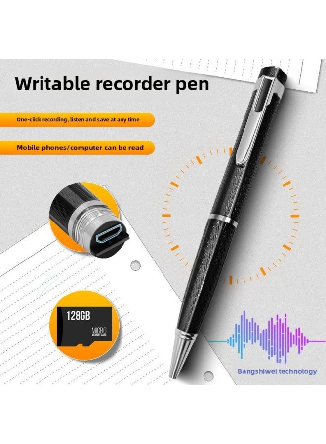 منفذ 128G مسجل ذاكرة كبير عالي الوضوح لتعلم الاجتماعات قابل للكتابة ومسجل محمول طويل التحمل - اللون: فضي - السعة: 128 جيجابايت - Image 1