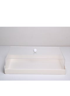 A Rectangular Serving Tray with An Acrylic Lid, a royal touch of your home décor (One piece)