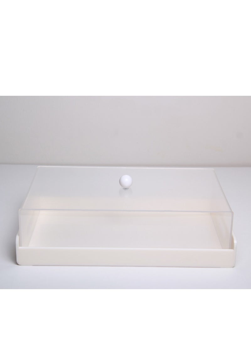 Generic - A Rectangular Serving Tray with An Acrylic Lid, a royal touch of your home décor (One piece) - Image 1