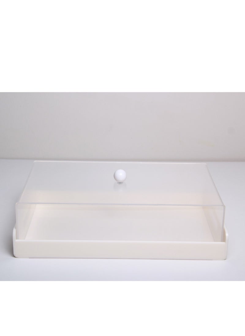 Generic - A Rectangular Serving Tray with An Acrylic Lid, a royal touch of your home décor (One piece) - Image 1