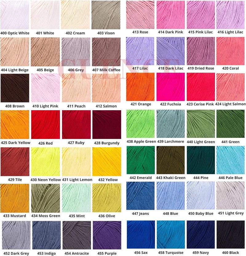 YarnArt Baby Cotton Yarn  Soft Knitting Yarn for Baby  Summer 50 Cotton 50 Acrylic 176 Oz 18044 Yds Ideal for Amigurumi  Crochet Projects 1 401 - Image 3