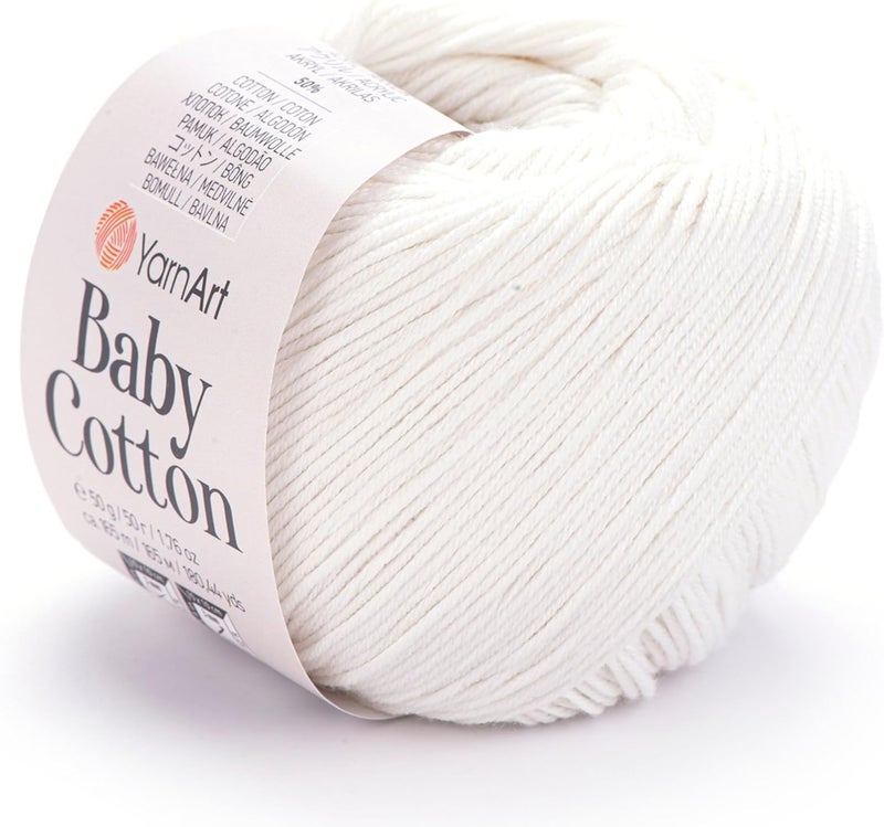 YarnArt Baby Cotton Yarn  Soft Knitting Yarn for Baby  Summer 50 Cotton 50 Acrylic 176 Oz 18044 Yds Ideal for Amigurumi  Crochet Projects 1 401 - Image 1
