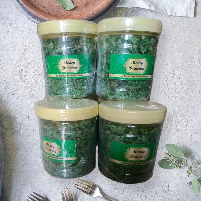 Merlins Money Drawing Energized Ritual Bath Salt  Money Magnet Salt Pet Jar Qty1200gms - Image 5