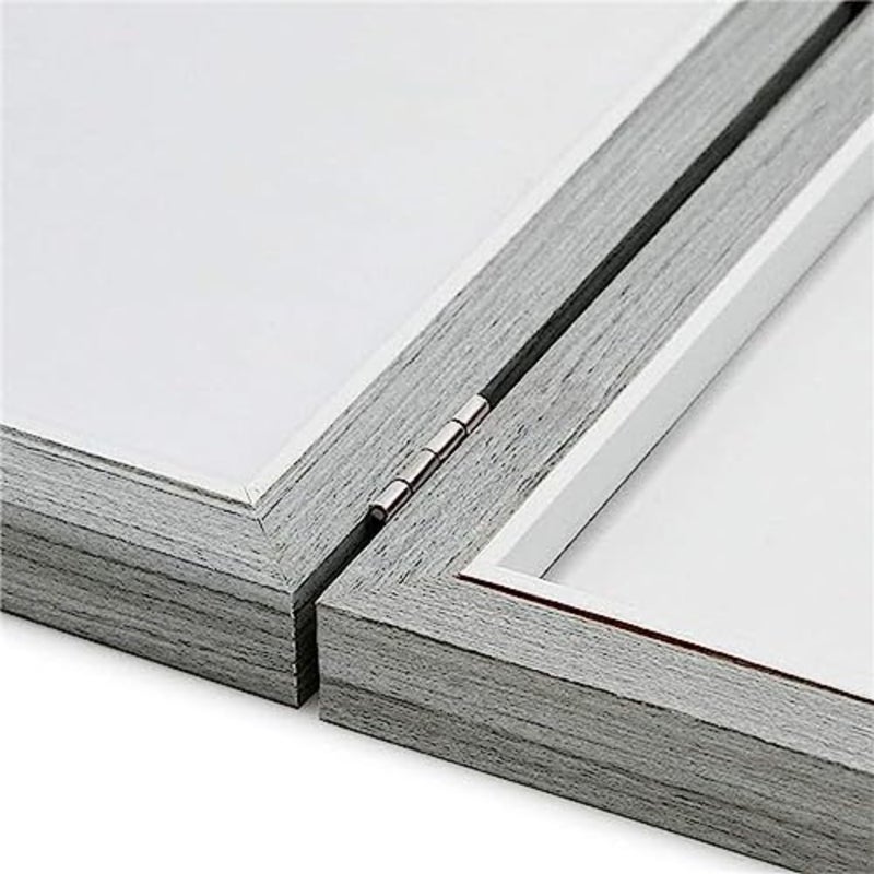 إطار صور، 5 × 7 إطارات صور ملصقة عمودية قابلة للطي إطارات صور مزدوجة ديكور المنزل لسطح المكتب هدايا فريدة لأعياد الميلاد والأجداد وأصدقاء العائلة - Image 3