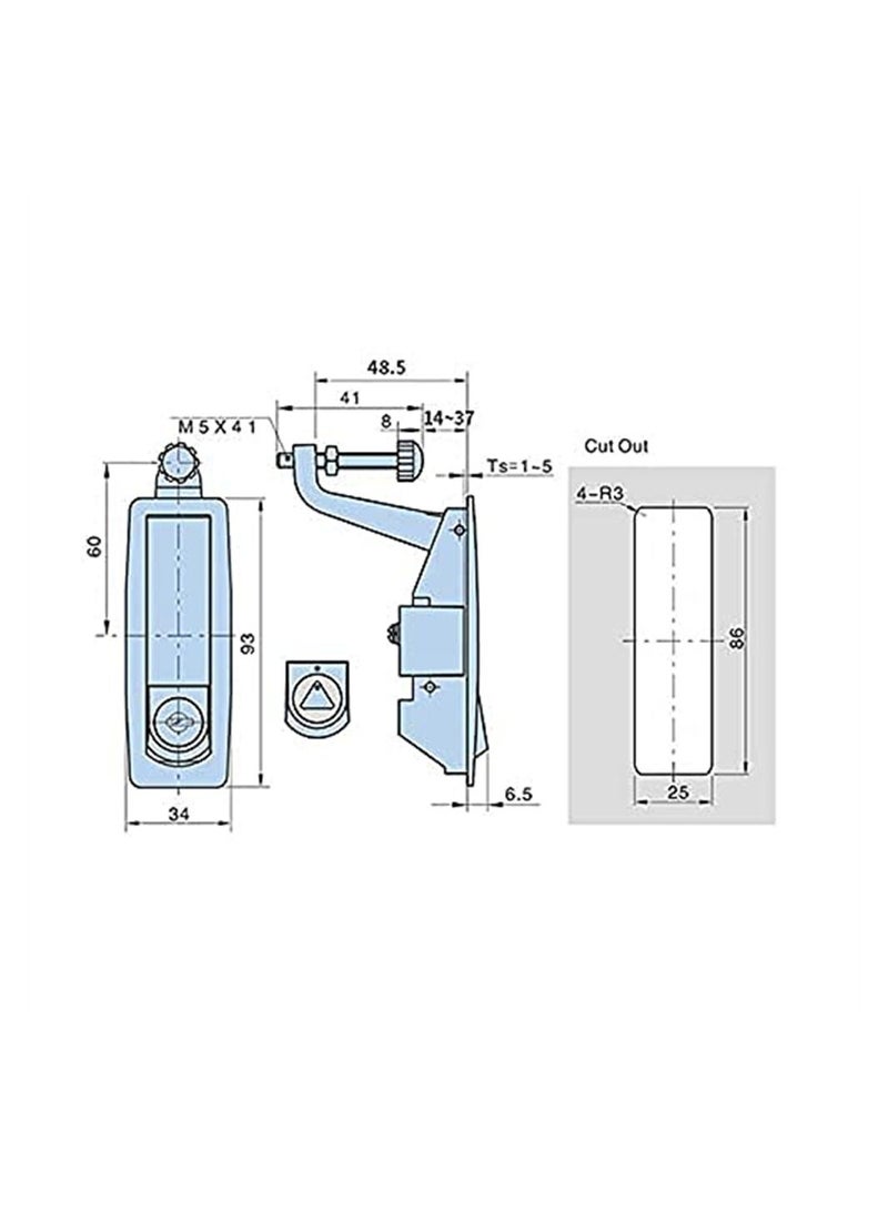 Compression Latch Lock, 4PCS Trigger Zinc Alloy Adjustable Lever Hand Operated with Raised Trigger, Flush - Image 5