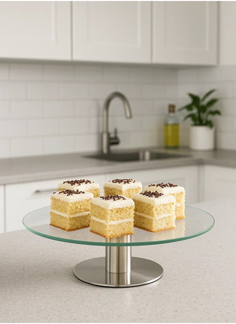 Cake Stand, D30XH7CMS, Glass, Steel-108051