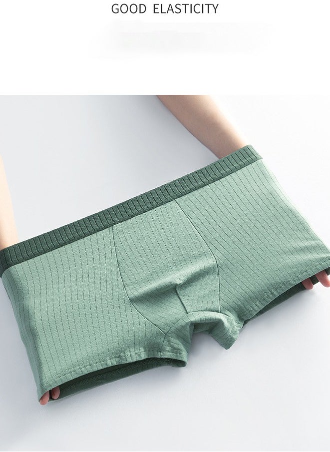 4 Pack Men's Antibacterial Boxer Briefs 4 color Breathable pure cotton MenS Panties Soft Stretchy Boxer Shorts Underpants