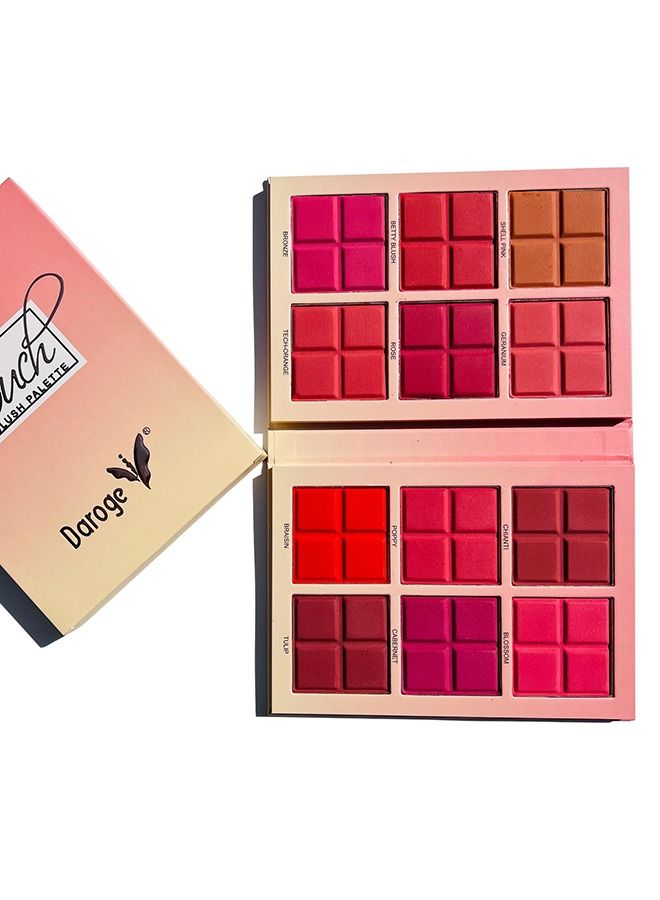 daroge Professional Makeup Powder Blush Palette 12 Color - Image 2