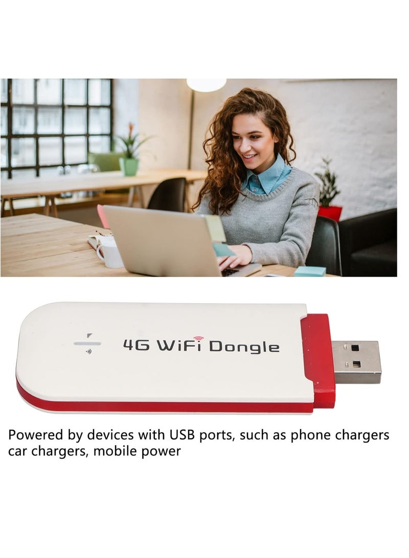 عام دونجل مودم واي فاي USB 4G LTE، أجهزة إنترنت محمولة، جهاز توجيه نقطة اتصال محمول صغير للسفر، مع فتحة بطاقة SIM، توصيل وتشغيل، مشاركة 10 مستخدمين - Image 3