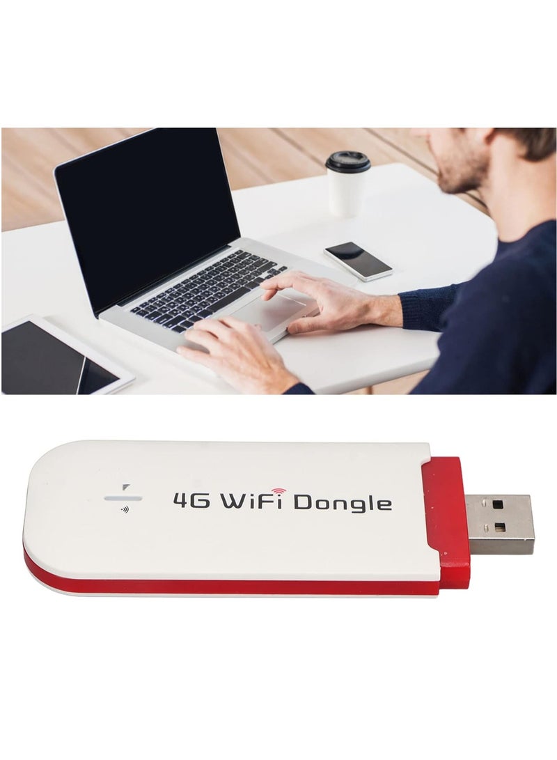 عام دونجل مودم واي فاي USB 4G LTE، أجهزة إنترنت محمولة، جهاز توجيه نقطة اتصال محمول صغير للسفر، مع فتحة بطاقة SIM، توصيل وتشغيل، مشاركة 10 مستخدمين - Image 4