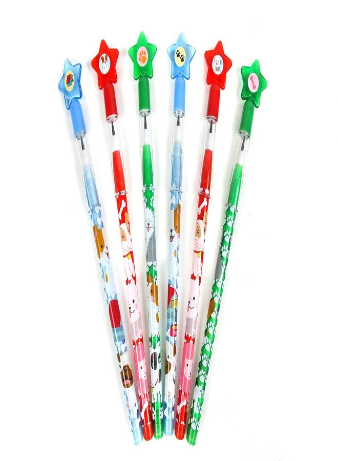 TINYMILLS 24 Pcs Dogs and Puppies Multi Point Stackable Push Pencil Assortment with Eraser for Dog Birthday Party Favor Prize Carnival Goodie Bag Stuffers Classroom Rewards Pinata Fillers - Image 3