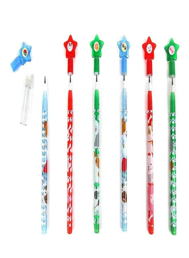 TINYMILLS 24 Pcs Dogs and Puppies Multi Point Stackable Push Pencil Assortment with Eraser for Dog Birthday Party Favor Prize Carnival Goodie Bag Stuffers Classroom Rewards Pinata Fillers - Image 5