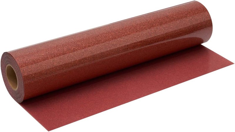 FANSGUAR Orange Glitter HTV Roll -12" x10ft Iron on Heat Transfer Vinyl for DIY Shirts Gifts - Image 1