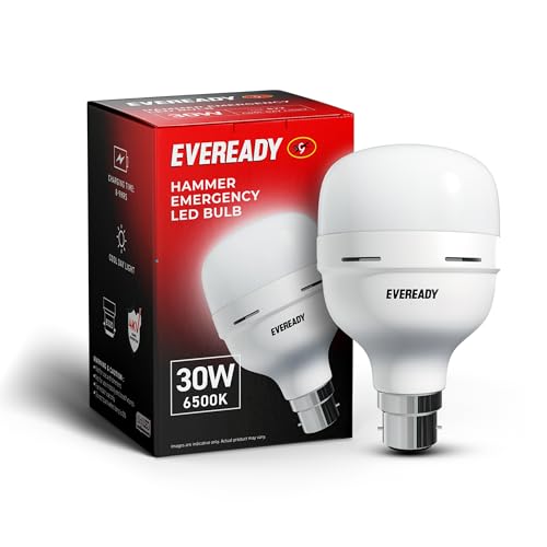 Eveready 30W Emergency Inverter LED Bulb, Cool Day Light (6500K), Rechargeable Bulb with 3 Hours Backup, Ideal for Powercuts, Energy Efficient, B22 Base, Pack of 1 - Image 1