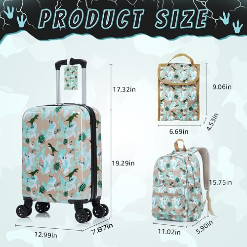 Rosamo Kid’s Luggage Set 6 Piece Suitcase Set 16’’ Hardside Luggage with Spinner Wheels Girls Boys Carry on Luggage Travel Rolling Luggage Airline Approved - Image 2
