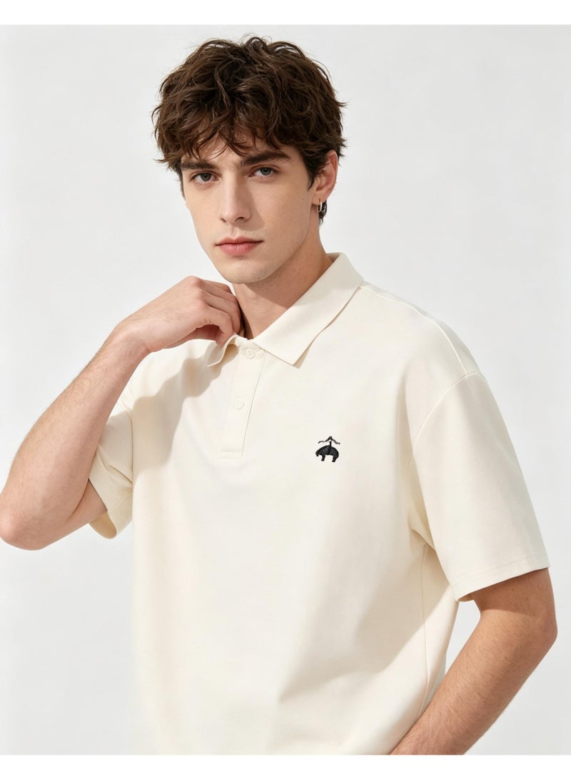 روكس براذرز Brooks Brothers قميص Polo العام للرجال والنساء ، مع القماش الكلاسيكي ، نسيج اللؤلؤ الناعم ، أكمام قصيرة عارضة. - Image 4