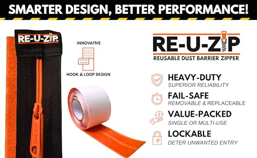 RE-U-ZIP® Reusable Dust Barrier Zipper | Fail-Safe™, Replaceable & Lockable | Cost-Effective for Single or Repeated Use | Starter KIT - Image 2