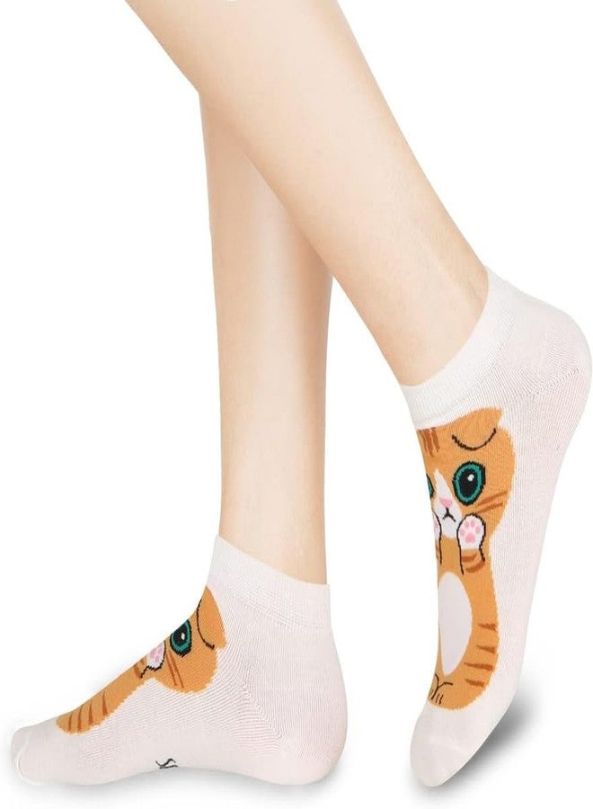 YANWENX Cute Ankle Socks for Women Girls Novelty Patterned Low Cut Socks Funny Colorful Designed Summer Short Socks Pack Of 5 - Image 5