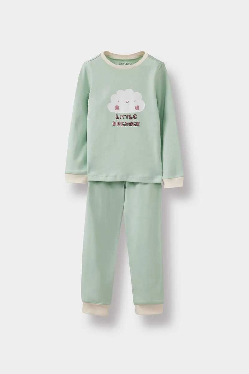 ديفاكتو Baby Girl Printed Top Bottoms 4 Piece Pyjamas Set