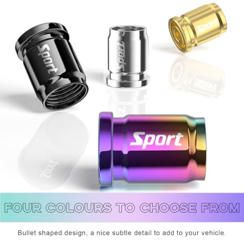 Yourkar 8 PCS Locking Car Tire Valve Stems Caps, Dustproof Auto Tire Valve Stem Cover with Rubber Seal, Anti-Theft Tyre Air Stems Cover for Cars, SUVs, Bicycles, Car Accessories (Black) - Image 3
