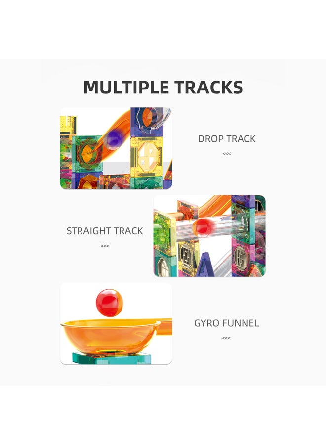 Same-style Children's Magnetic Film Square Color Window Slide Ball Magnetic Assembled Building Block Toy-Color:Creative Slide Magnetic Building Blocks 349pcs [english Packaging]  - Image 4