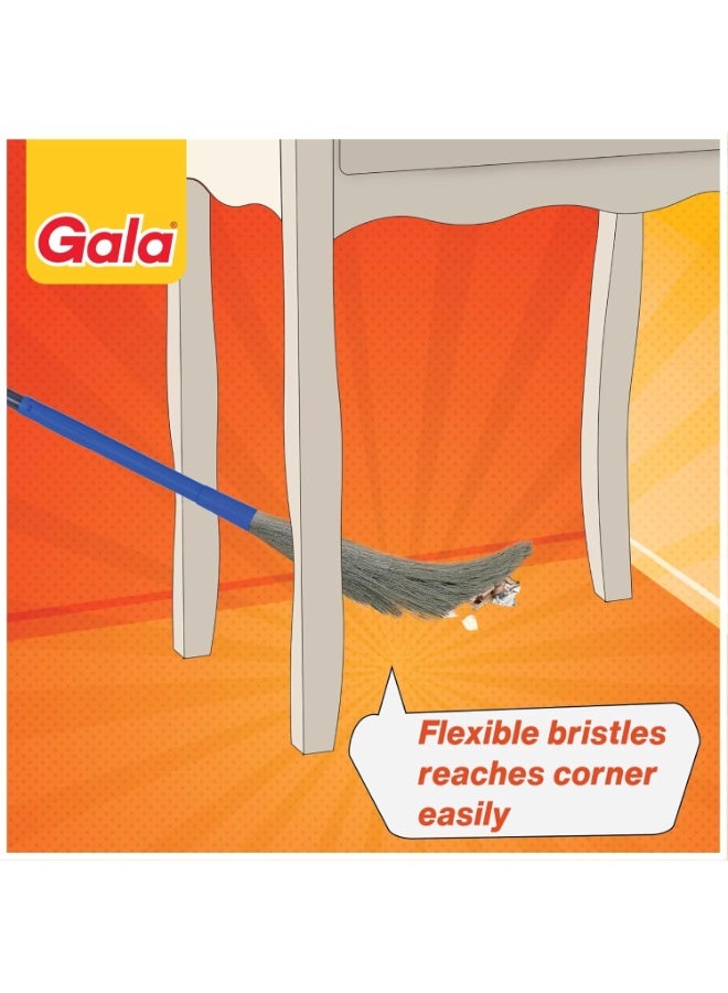 جالا Gala No Dust Broom 2 in 1 with Extendable Handle for Ceiling and Floor Cleaning, Long Handle Jhadu - Image 5