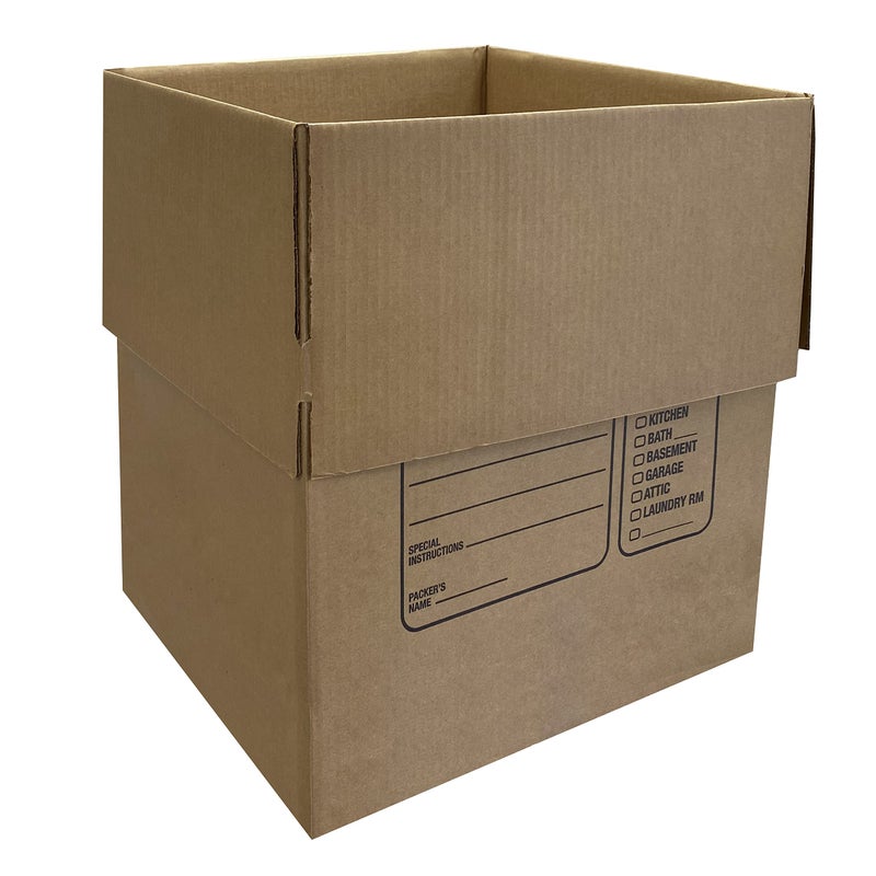 Uboxes Moving Boxes with Handles, 10 Premium Large, 18 x 18 x 24, Brown, BOXINDSLAR10 - Image 5