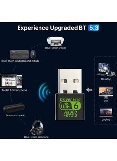 X-level Bluetooth Wireless USB WiFi Adapter, Mini WiFi 6 USB Adapter Dual Band 5GHz 600Mbps + 2.4GHz 286Mbps,USB Wireless Adapter for Desktop PC Laptop,Support Windows 11/10/7  - Image 5