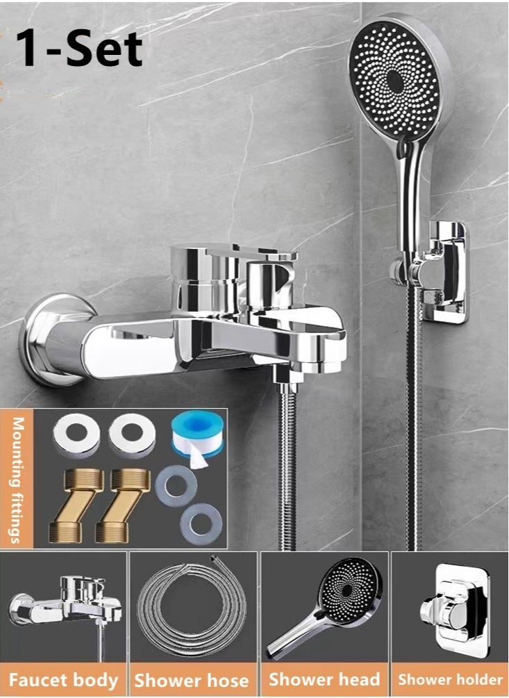 1-Set Bathroom Shower Head Set Shower Faucet Set Silver - pzsku/ZBAFD0ABCB80F865B3B4CZ/45/_/1720711501/40008094-7439-499d-8865-c267748f22fd