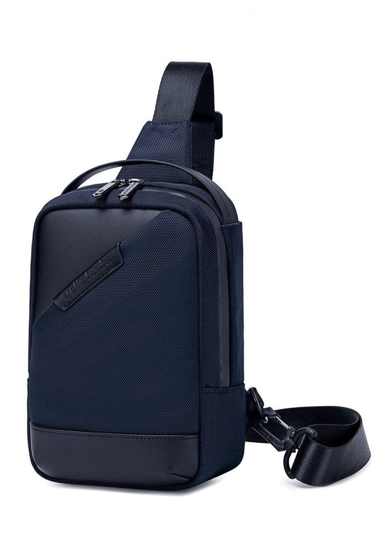 Water Resistant Business Style Chest Crossbody Sling Bag Independent Tablet Storage Pocket Anti-theft Multi Pockets Shoulder Bag for Daily Commute Business Trip - Image 1
