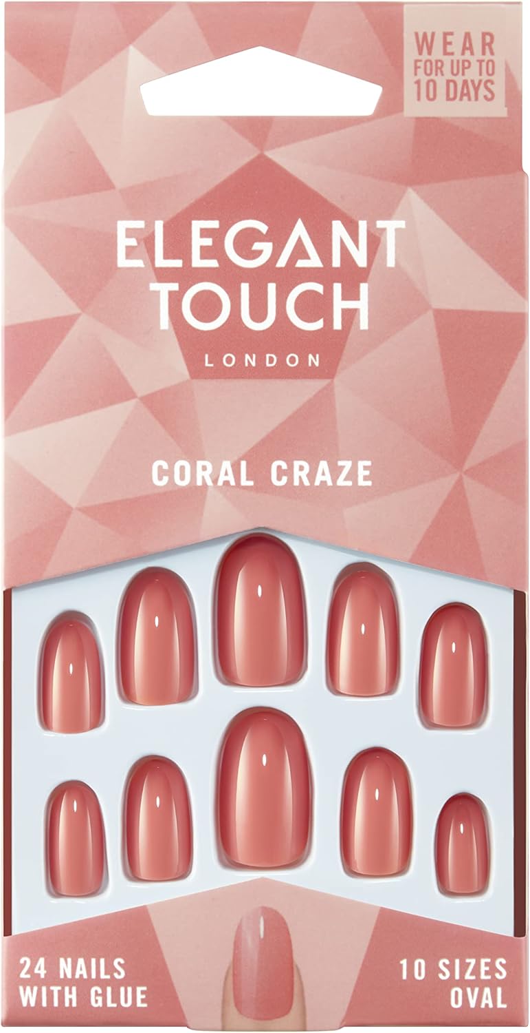 Elegant Touch Colour False Nails CORAL CRAZE