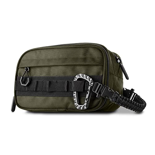 Fitdom Tactical Toiletry Bag Dopp Kit Case For Men. Perfect For Travel & Storage. Fits Large & Small Cosmetic Makeup, Clipper, Toothbrush, Shower, Shaving & Grooming Care. Best Overnight Organizer - Image 1