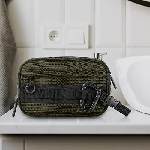 Fitdom Tactical Toiletry Bag Dopp Kit Case For Men. Perfect For Travel & Storage. Fits Large & Small Cosmetic Makeup, Clipper, Toothbrush, Shower, Shaving & Grooming Care. Best Overnight Organizer - Image 2