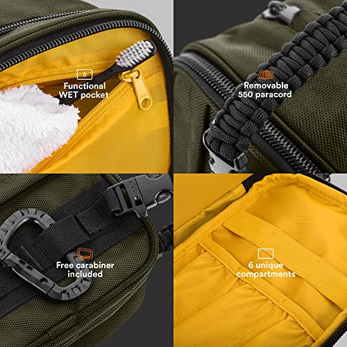 Fitdom Tactical Toiletry Bag Dopp Kit Case For Men. Perfect For Travel & Storage. Fits Large & Small Cosmetic Makeup, Clipper, Toothbrush, Shower, Shaving & Grooming Care. Best Overnight Organizer - Image 3