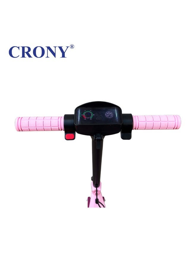 Crony E72 Kids Electric Scooter with Dual Suspension, 250W Motor, 3 Speed Modes, LED Display, Foldable Lightweight Design, Ambient Deck & Pole Lights, 6.5 Inch Tires, Electric Accelerator, Aluminum Alloy Frame, Safe & Stable Riding, Up to 16KM/H Speed, 5-10KM Range, Shock Absorption System, Portable Folding Scooter for Boys & Girls, Ideal for Outdoor Fun & Daily Riding, Max Load 60KG, Smooth & Comfortable Performance for Young Riders - Image 4