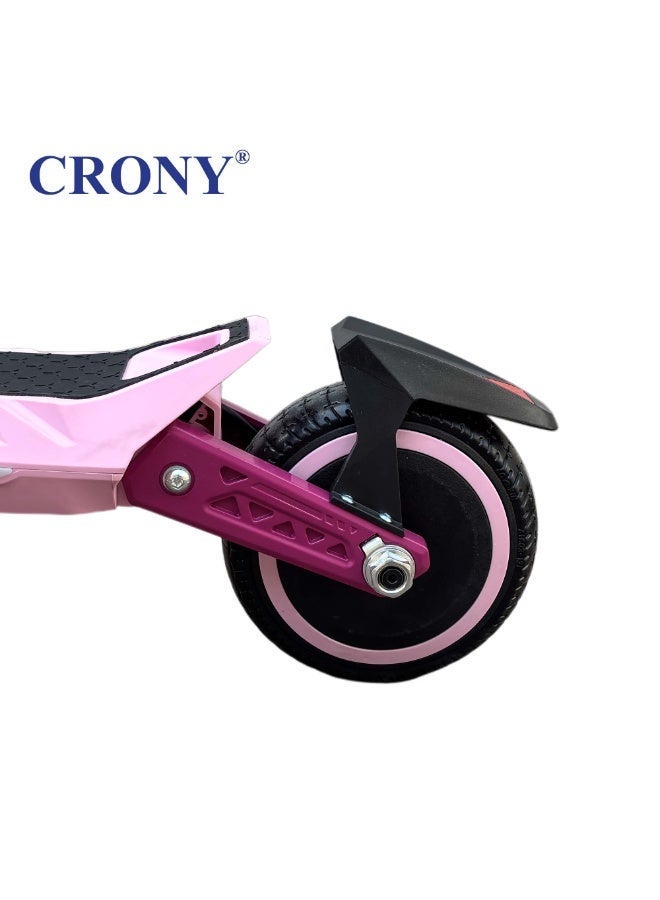Crony E72 Kids Electric Scooter with Dual Suspension, 250W Motor, 3 Speed Modes, LED Display, Foldable Lightweight Design, Ambient Deck & Pole Lights, 6.5 Inch Tires, Electric Accelerator, Aluminum Alloy Frame, Safe & Stable Riding, Up to 16KM/H Speed, 5-10KM Range, Shock Absorption System, Portable Folding Scooter for Boys & Girls, Ideal for Outdoor Fun & Daily Riding, Max Load 60KG, Smooth & Comfortable Performance for Young Riders - Image 5