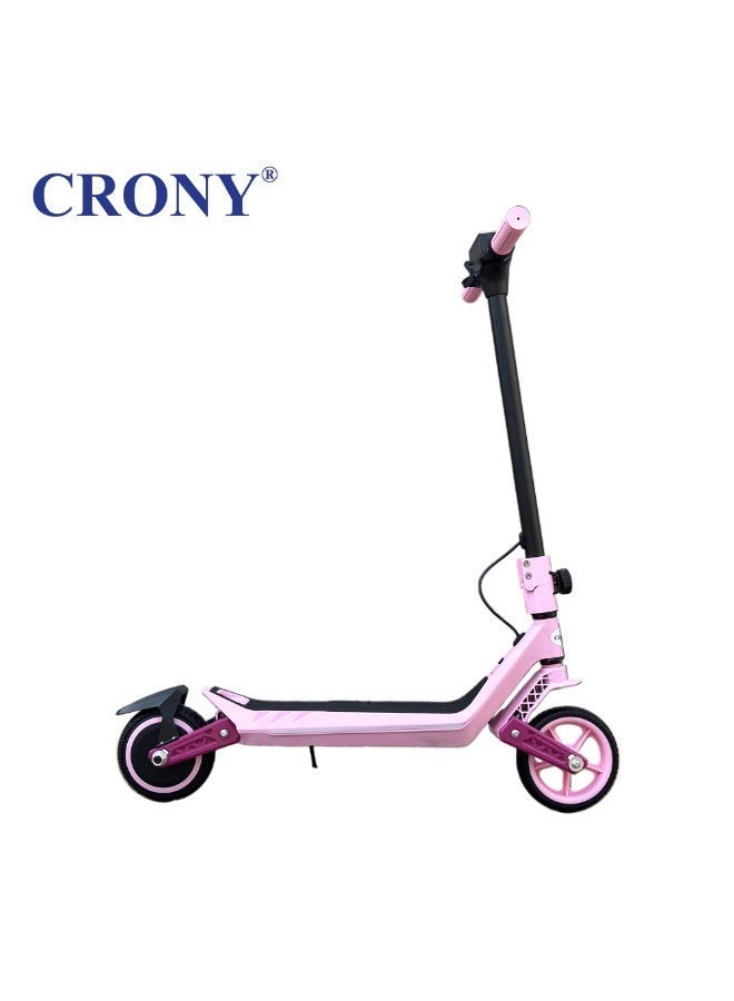 Crony E72 Kids Electric Scooter with Dual Suspension, 250W Motor, 3 Speed Modes, LED Display, Foldable Lightweight Design, Ambient Deck & Pole Lights, 6.5 Inch Tires, Electric Accelerator, Aluminum Alloy Frame, Safe & Stable Riding, Up to 16KM/H Speed, 5-10KM Range, Shock Absorption System, Portable Folding Scooter for Boys & Girls, Ideal for Outdoor Fun & Daily Riding, Max Load 60KG, Smooth & Comfortable Performance for Young Riders - Image 1