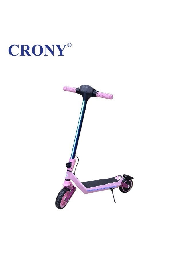 Crony E72 Kids Electric Scooter with Dual Suspension, 250W Motor, 3 Speed Modes, LED Display, Foldable Lightweight Design, Ambient Deck & Pole Lights, 6.5 Inch Tires, Electric Accelerator, Aluminum Alloy Frame, Safe & Stable Riding, Up to 16KM/H Speed, 5-10KM Range, Shock Absorption System, Portable Folding Scooter for Boys & Girls, Ideal for Outdoor Fun & Daily Riding, Max Load 60KG, Smooth & Comfortable Performance for Young Riders - Image 2