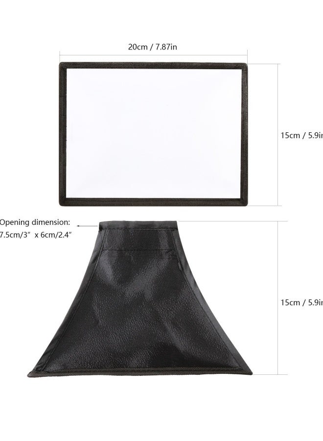 2 Pack Collapsible Flash Diffuser Softbox Set with Storage Pouch - 8" Octagon & 8"x6" Rectangle Softboxes for Canon & Nikon Cameras - Perfect for Photography Lighting