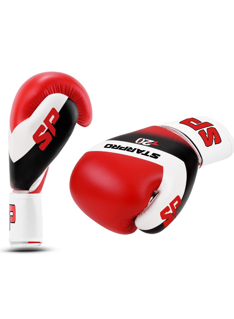 ستاربرو قفازات الملاكمة Starpro T20 - 8oz 10oz 12oz 14oz 16oz - قفازات جلدية نباتية للتدريب مع بطانة مقاومة للماء - شبكة مسامية - حماية اليد - Image 4