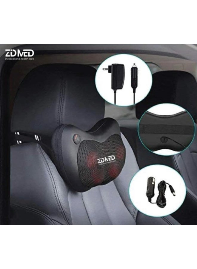 Zidmed Shiatsu Massage Pillow with Heat – 4 Deep-Kneading Nodes & Adjustable Straps – Neck and Back Massager with Breathable Mesh Fabric for Relaxation, Pain Relief & Home Use - Image 4