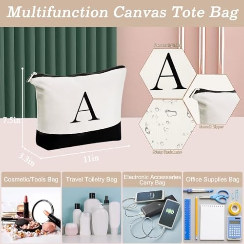 YOOLIFE Gifts for Women - Birthday Gifts for Women Mom Daughter Sister Friends, Personalized Initial Tote Bag, Letter K - Image 4