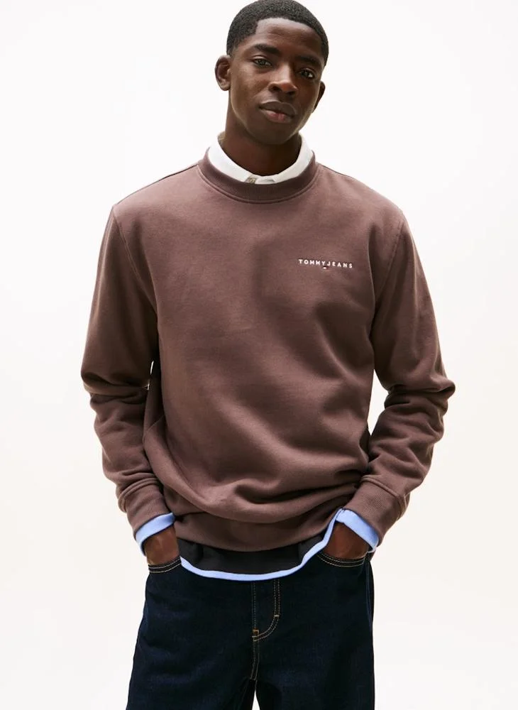 Regular Linear Crew Sweatshirt